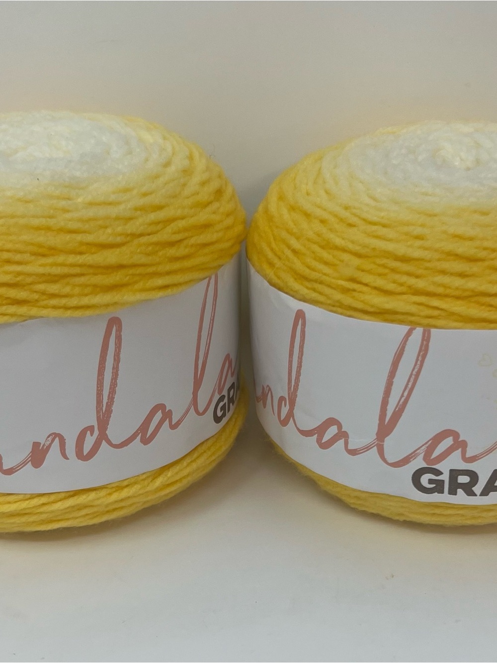 Lion Brand Mandala Gradient Yarn 2 Skeins Yellow Cyber Jayne Color No 207BV